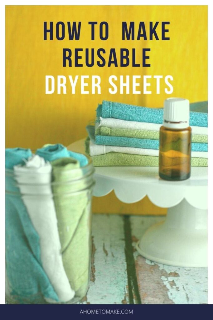 How to Make Homemade Reusable Dryer Sheets @ AHomeToMake.com
