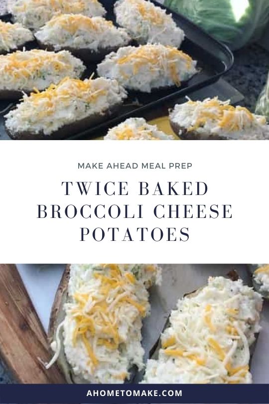 Twice Baked Broccoli Cheese Potatoes @ AHomeToMake.com