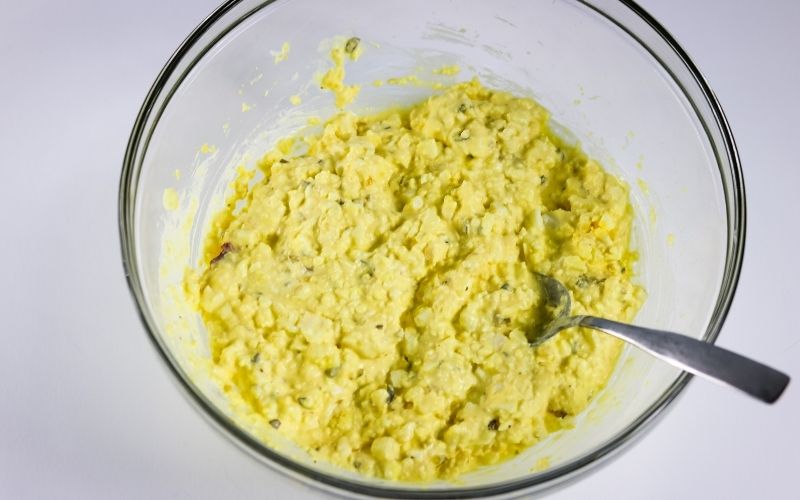 Delicious Deviled Egg Macaroni Salad @ AHomeToMake.com
