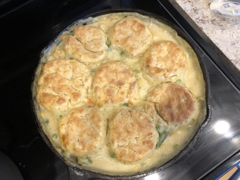 Easy Cheesy Biscuit Topped, Chicken Pot Pie